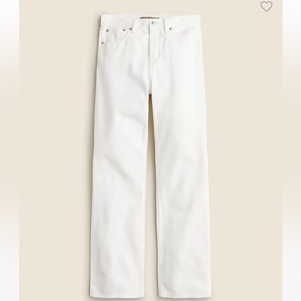 J. Crew Point Sur Loose Straight Jean White Denim Sizes 20W and 24W available